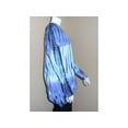 thumbnail image 3 of Green Tea Women's Soft Long Sleeve V-Neck Tie Dye Shirt, Shark Bite Hem (Scandia Blue, XL), 3 of 4