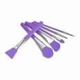 thumbnail image 2 of Silicone Makeup Brush Set with Plastic Handle - Purple, 2 of 5