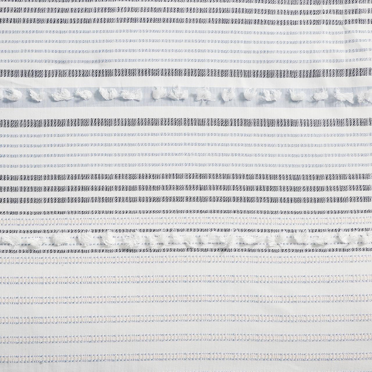 Better Homes & Gardens, Miles Stripe King Comforter Set, Blue/White, King, 12 Piece