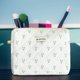 thumbnail image 5 of Bolsa de maquillaje acolchada de algodón bonita bolsa de cosméticos con cerezas bolsa de aseo (verde S), 5 of 9