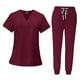 thumbnail image 1 of Conjunto de uniforme médico para mujer, lavable a máquina, cómodo, suave y transpirable, para trabajo de enfermería. XL, 1 of 9