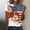A271 Multicolor, variant on Xdegoge 4th Of July Patriotic Graphic T Shirt for Women USA American Flag Short Sleeve Round Neck Stars And Stripes Vintage Rustic Daisy Floral Print Casual Summer Tops