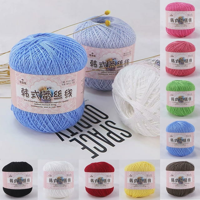Sentmoon Yarn Yarn for Crocheting Lace Thread DIY Woven Mercerized Baby Fine Thread Crochet Yarn for Scarvesand Winter Accessories