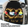 thumbnail image 5 of Fuzoiu Happy New Year 2025 D Print 2 Pack Kick Mat Back Seat Protector With 3 Storage Pockets, Universal Car Seat Back Organizer For Kids Pets, Waterproof Backseat Protector For Most Car, 5 of 8