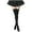 Black Black, variant on Women's Satin Bows Thigh High Stockings Hold-ups Snag-Resistant Knee High Long Socks