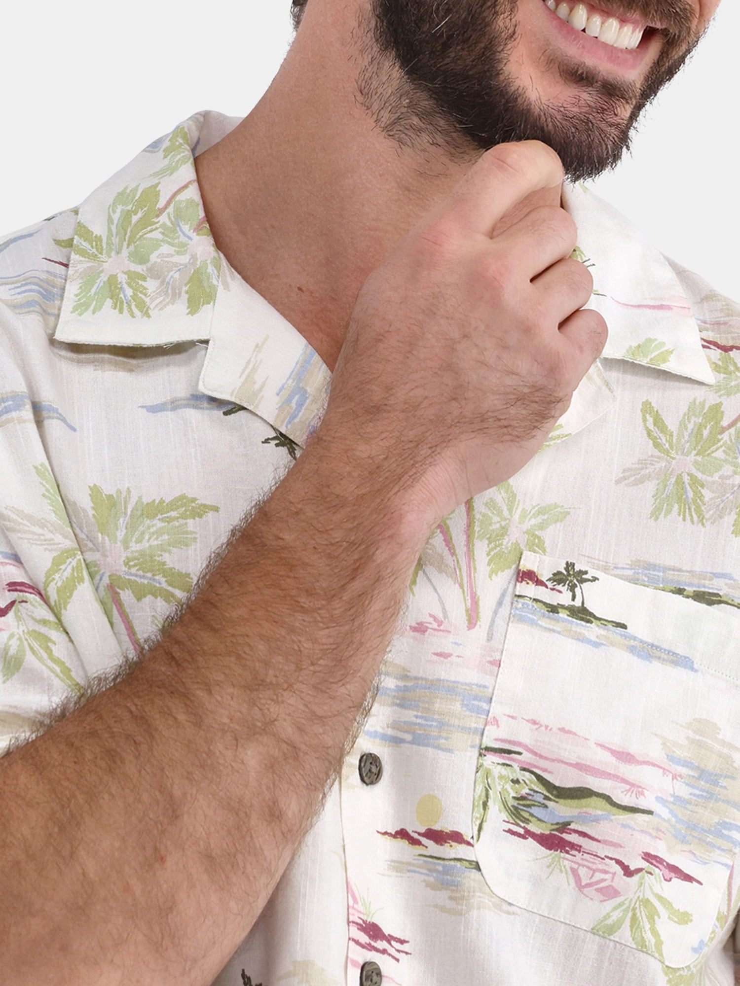 George Men's and Big Men’s Camp Shirt, Sizes S-3XL