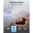 thumbnail image 4 of Portable Fan for Travel with Digital Display, 5000mah 25 Hours Battery Operated 100 Speed Wind Personal Fan with Variable Speed Knob, Small Desk Fan for Bedroom Travel Essentials, Purple, 4 of 7