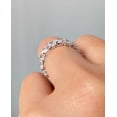 thumbnail image 3 of 2.03 CTW Marquise Cut Colorless Moissanite Double Row Half Eternity Wedding Band, Designer Stackable Bridal Band, Anniversary Gold Gift Ring, 3 of 5