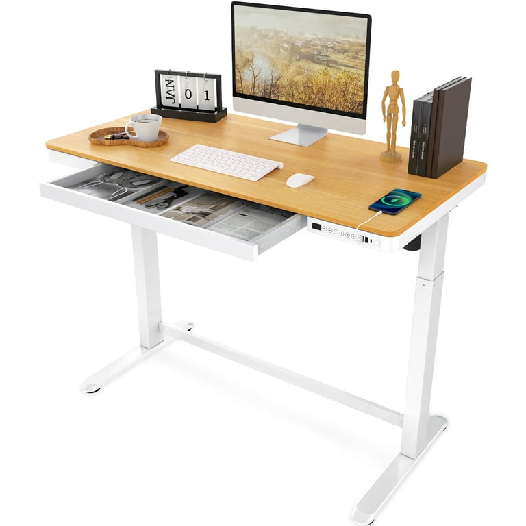 FlexiSpot E9 Quick Install Metal Electric 48 W Height Adjustable Standing  Desk White - Office Depot