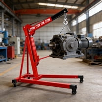 Hydraulic Engine Crane, 2T Max Capacity, Locking Base, Engine Hoist, Heavy Duty Engine Lifter, Marine Repair, Industrial Equipment