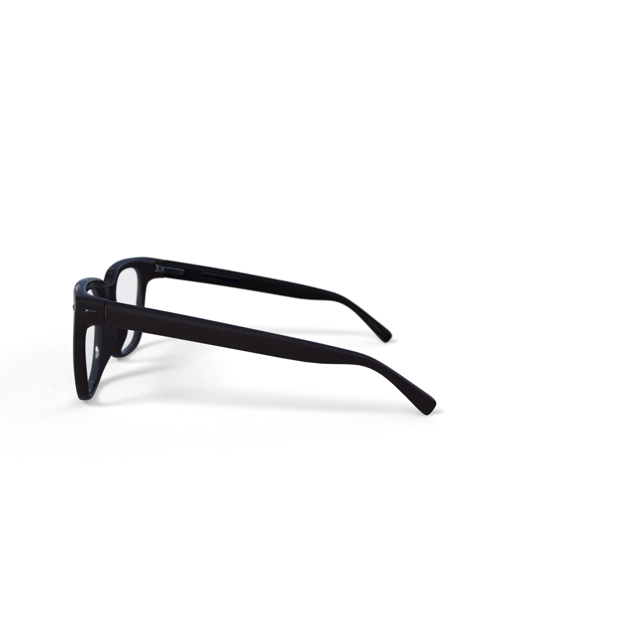Nuance Audio Square Smart Glasses, Prescription Hearing Eyeglasses, Size 56, Shiny Black/Demo Lens