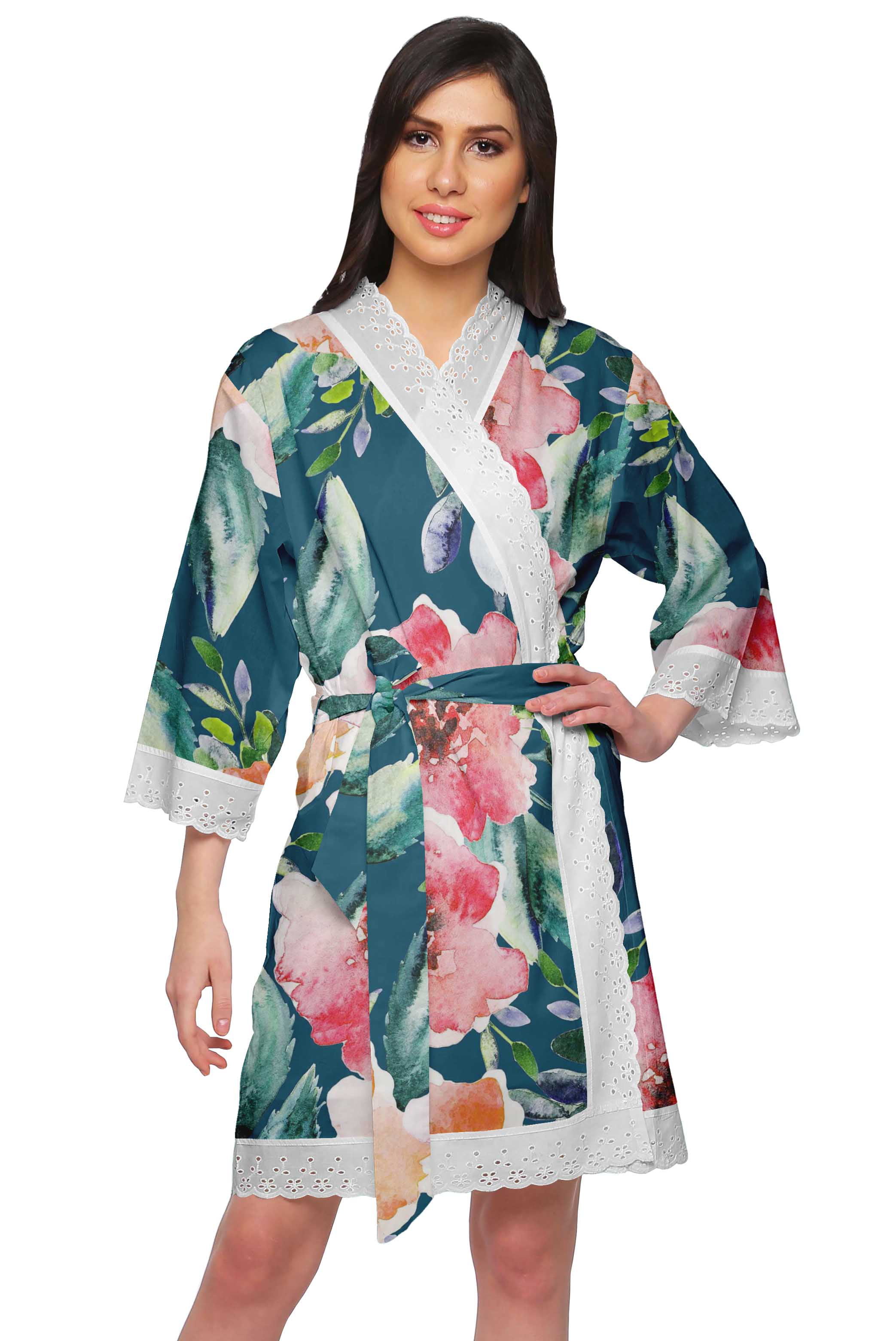 Details about   Ocean Animals Robe Lightweight Bathrobe Women Men Nightgown Waffle Kimono Robes 