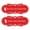 Red, variant on Designer Bucks and Does Novelty Restroom Signs, Set of 2 (Red) - Small