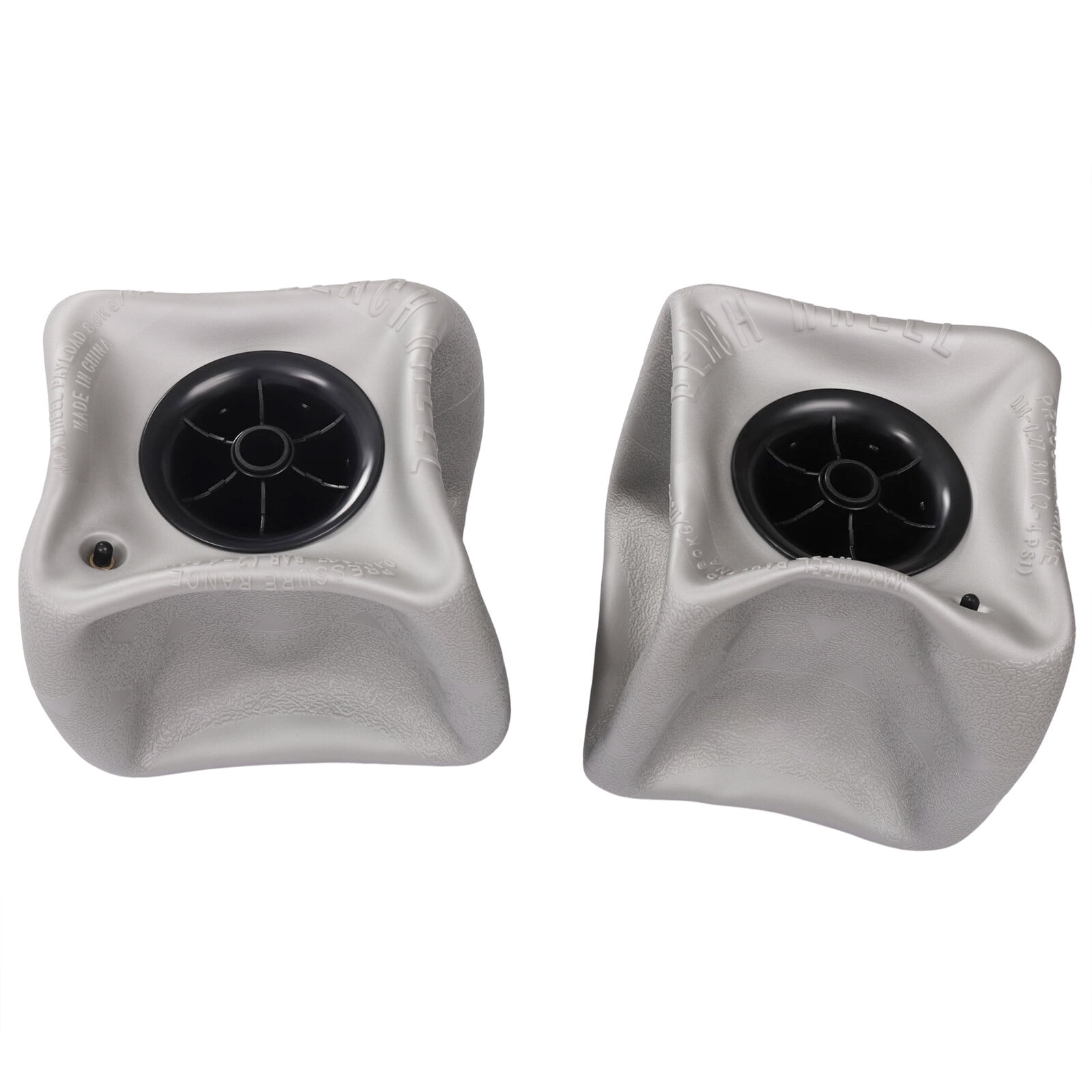 Miumaeov 2pcs Beach Inflatable Wheels Balloon Wheels Replacement Big Beach Sand Tires Kayak Dolly Canoe Beach Fishing Buggy Cart DIY Beach Wheels 16in