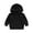 Black, variant on Musuos Toddler Kid Autumn Casual Hood Coat, 1-5T Long Sleeves Solid Color Zipper Closure Loose Jacket for Boys Girls