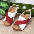 thumbnail image 4 of YOUYEDIAN Orthopedic Sandals for Women Slip on Non Slip Arch Support Flat Wedge Sandals Breathable Work Shoes 2026 Soft Foam Shoes (Red), 4 of 5