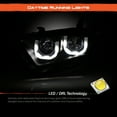 thumbnail image 3 of AKKON - For Toyota Land Cruiser Black Bezel 3D DRL Daylight LED Strip Projector Headlights Front Lamps Pair Set, 3 of 7