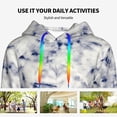 thumbnail image 6 of Hoodies for Women - Indigo Tie Dye Comfrt Colour Drawstring Women'S Fashion Hoodies & Sweatshirts, Fall Outfits Clothes for Women 2024 Pullover with Kangaroo Pocket, 6 of 7