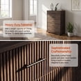 thumbnail image 5 of CHITOOMA 5 Drawer Dresser Wooden, Fluted Tall Dresser for Bedroom, Chest of Drawers for Living Room Hallway, Walnut, 5 of 7