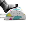 thumbnail image 5 of Abstract Foot Rest, Memphis Style Modern Geometric Forms with Lines Colorful Triangles Graphic, Non-Slip Backing Adjustable Ergonomic Memory Foam Leg Support for Office, Multicolor, by Ambesonne, 5 of 5