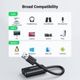 thumbnail image 4 of Adaptador de tarjeta de sonido USB UGREEN para ordenador PS5 PS4 Black, 4 of 9