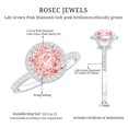 thumbnail image 6 of Rosec Jewels 2 Ct IGI Certified Lab Grown Pink Diamond Halo Ring with White Diamond (VS1 Grade), 18K White Gold, US 7.50, 6 of 9