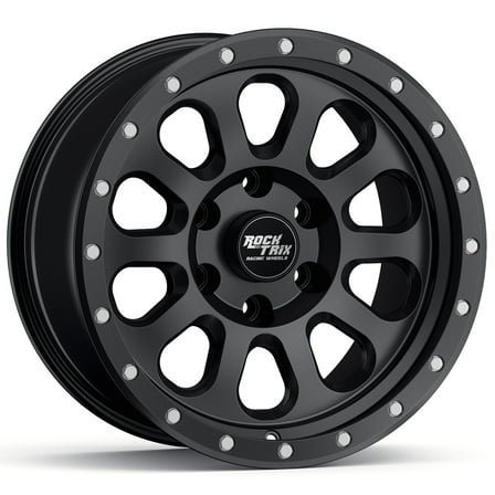 RockTrix RT111 18 inch Wheel Compatible with Ford 2021  Bronco, 18x9 6x5.5 Wheels,  12mm offset, 6x139.7 PCD, 93.1mm Bore, Matte Black, Also fits 2019  Ranger Rims