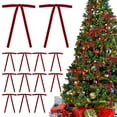 adviicd RIBBON 24 Pcs Khaki Velvet Christmas Tree Bows Door Garland