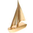 thumbnail image 3 of Golden Resin Sailboat Decor for Home Office Desktop Interior Decoration 6.3x4.7 Inches, 3 of 4