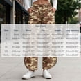 thumbnail image 4 of Women's Camo Wide Leg Pants High Waisted Elastic Waist Lounge Pants with Pockets Tulip Hem Casual Cropped Ankle Lenght for Daily Outdoor Wear Soft Comfy, 4 of 10