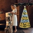 thumbnail image 2 of Topbuy 5Ft Double-Color Pre-Lit Fiber Optic Christmas Tree w/ 8 Flash Modes, 2 of 10