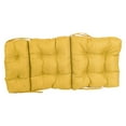thumbnail image 2 of 20-inch by 42-inch Spun Polyester Solid Outdoor Tufted Chair Cushion Yellow-Color, 2 of 2