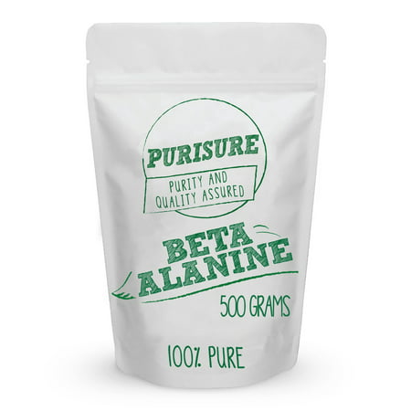 Purisure Beta Alanine Powder 500g (667 Servings)  Bulk Pre Workout Nutrition - Unflavored