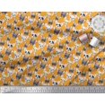 thumbnail image 2 of Soimoi polyester Crepe Fabric Puppy Face Dog Print Fabric by Yard 52 Inch Wide, 2 of 3
