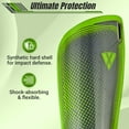 thumbnail image 3 of Vizari Slip-In Soccer Shin Guards for Men, Women, and Youth | Lightweight Protective Gear for Big Kids and Adults - GREEN/GREY, S, 3 of 7