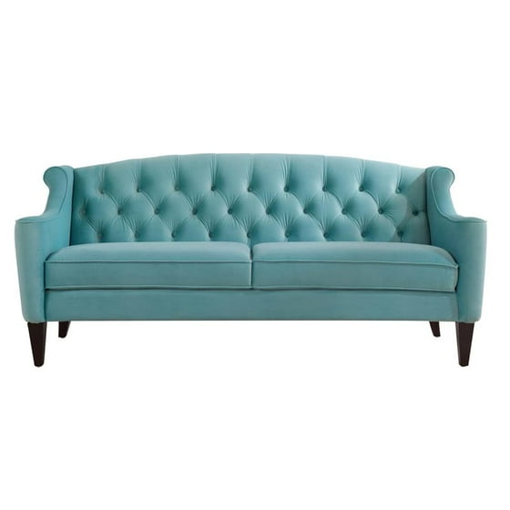 Brika Home Upholstered On Tufted Sofa In Arctic Blue