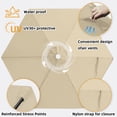 thumbnail image 2 of Jorohiker 7.5ft-6ribs Patio Umbrella Replacement Canopy Only, Outdoor Table Market Yard Umbrella Top for Outdoor Umbrella Canopy, Khaki, 2 of 7