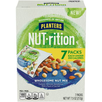 NUT-rition Wholesome Nut Mix with Cashews, Almonds, Macadamias, & Sea Salt, 7 ct Packs