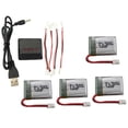 thumbnail image 3 of CaiTeLin Home Kitchen 4PCS 3.7V 220mah Battery Combined with 4 and 1 Charger for Drone Toy, 3 of 6