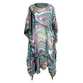 thumbnail image 4 of Peach Couture Bohemian Summer Tunic Beach Cover Up Dress with Embellished Neckline, 4 of 10