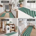 thumbnail image 5 of Black and Mint Green Checkerboard Pattern Kitchen Rugs Sets Of 3,Kitchen Runner Rugs Non Skid Washable,Decorative Kitchen Floor Mats for Kitchen,Sink,Laundry,17"x30"+ 17"x47" + 17"x59", 5 of 6