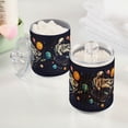 thumbnail image 2 of Yayeee 2 Pack Qtip Holder Bathroom Cotton Swab Canister with Lid Clear Dispenser Set, Black Record, 2 of 6