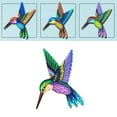 thumbnail image 4 of Colorful Metal Hummingbird Wall Art Wall Decor Vibrant Outdoor Garden Decor, 4 of 8