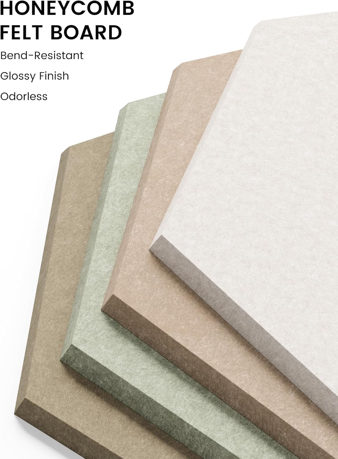 Hexagon Cork Board Alternative for Walls Decor-8-Pack Felt Bulletin Board Tiles,with 30 Pushpins,50 Adhesive Tabs for Office,Classrooms & Home Pin Board Felt Board-Linen Dusk