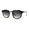 thumbnail image 1 of Hipster Round Horn Rim Inset Lens Thin Plastic Sunglasses Grey Tortoise Smoke, 1 of 4