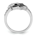 thumbnail image 2 of Sterling Silver Rhodium Clear & Champagne CZ Stars Ring, 2 of 6