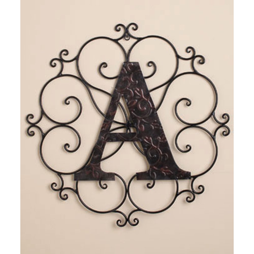 Personalized Metal Embossed Monogram Wall Hanging (A)