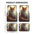 thumbnail image 2 of Sikiie Mystic Fox With Halo Car Foot Mat Set of 4 Pieces Basics Universal Fit Rubber Carpet Floor Mats For Car SUV Van & Truck, 26.8"L x 17.3"W (Front), 13"L x 17.3"W(Rear), 2 of 6