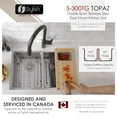 thumbnail image 5 of Stylish Dual Mount 28" Stainless Steel Double Bowl Kitchen Sink with Grids & Strainers S-300TG, 5 of 12