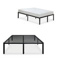 thumbnail image 3 of King 18-inch High Rise Heavy Duty Black Metal Platform Bed Frame, 3 of 3